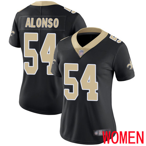 New Orleans Saints Limited Black Women Kiko Alonso Home Jersey NFL Football #54 Vapor Untouchable Jersey